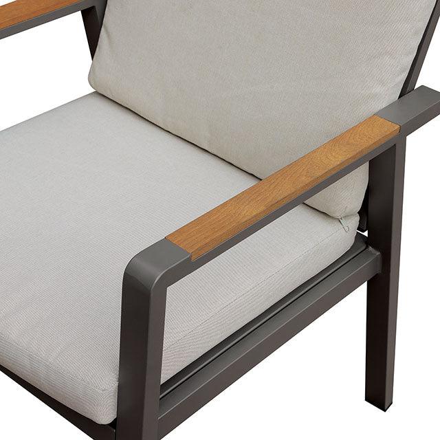 

                    
Buy Transitional White & Gray Aluminum Frame Patio Set 7pcs Furniture of America Alycia
