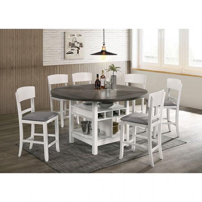 

    
Transitional White Solid Wood Counter Height Table Set 5pcs Furniture of America CM3733WG-RPT Stacie
