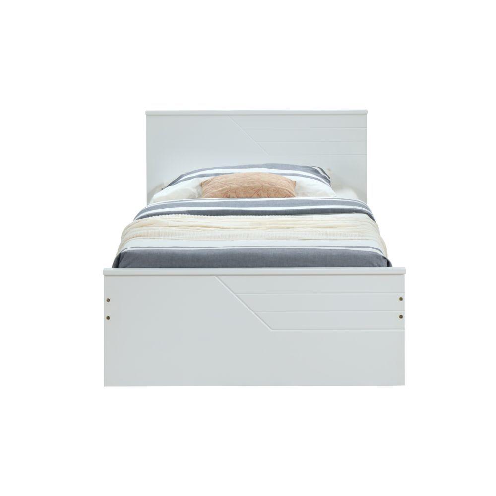 

    
Transitional White Twin Bed by Acme Ragna 30770T
