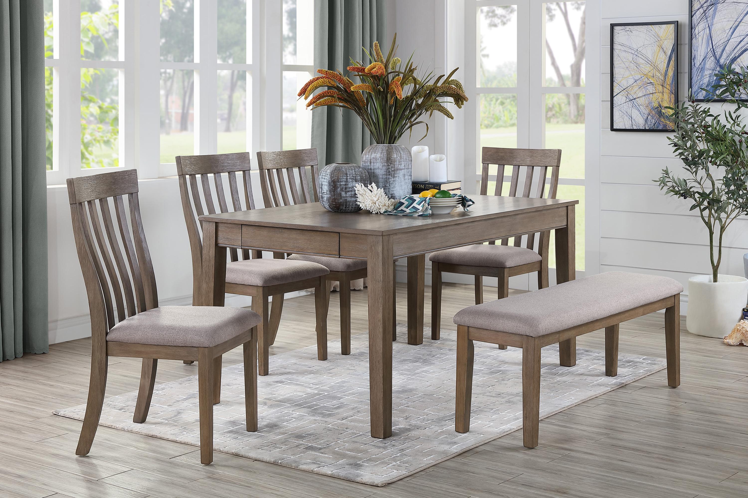Transitional Dining Room Set 5706-60*6PC Armhurst 5706-60*6PC in Brown Polyester