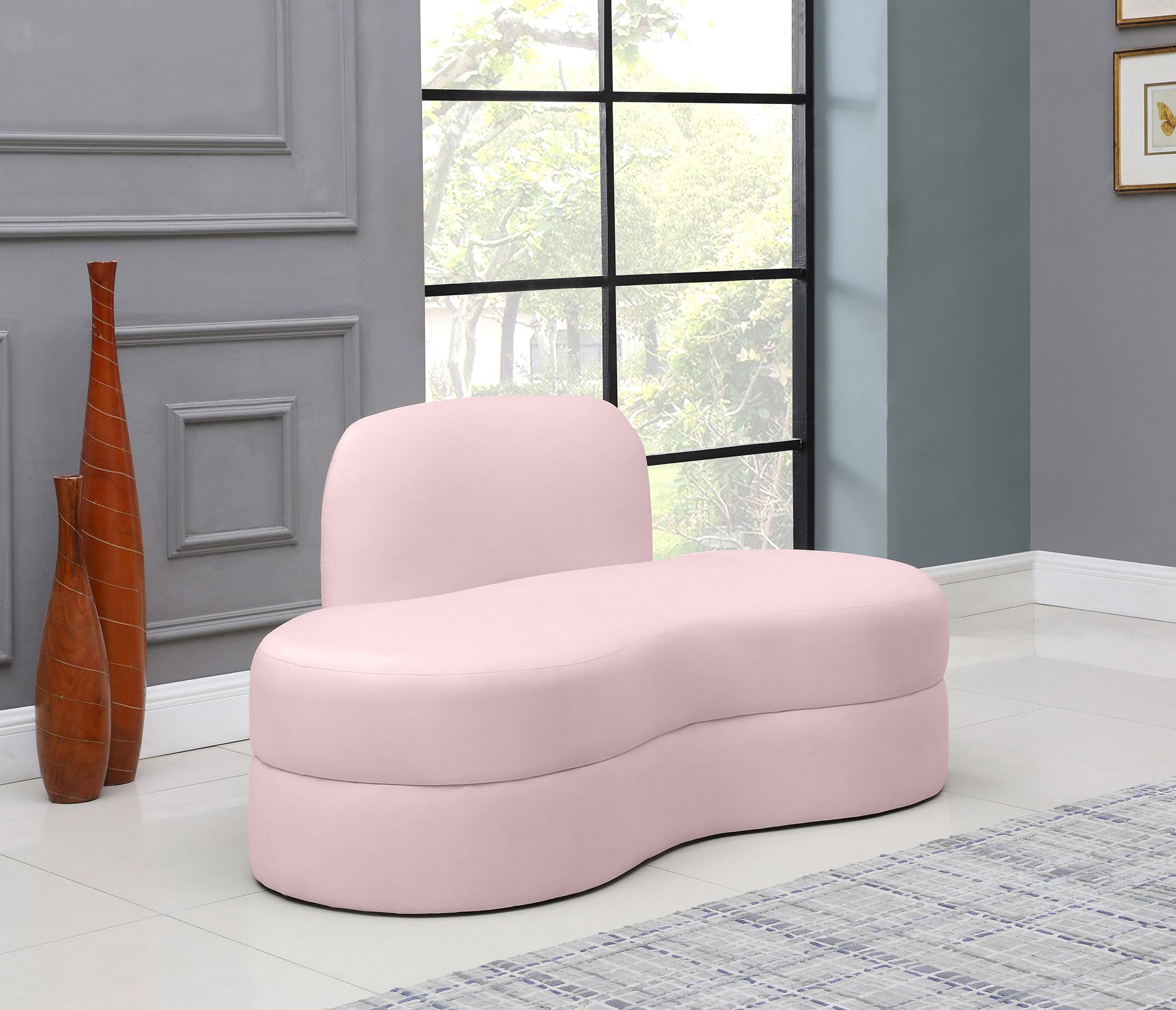 

    
 Shop  Ultra Vogue Pink Velvet Lounge Sofa Set 2Pcs MITZY 606Pink-S Meridian Modern
