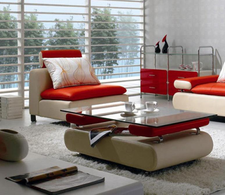 

    
VIG Furniture Divani Casa B205 Sectional Sofa White/Red VGBNB205

