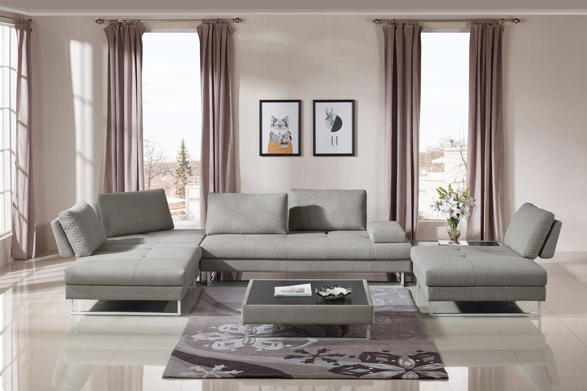 

    
VIG Furniture Divani Casa Baxter Sectional Sofa Set Light Gray VGMB-1766-GRY
