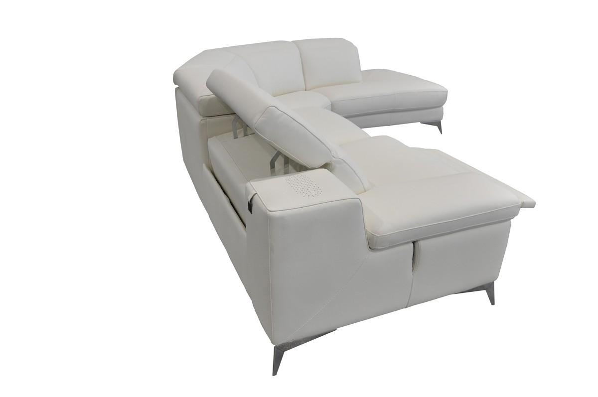 

    
 Order  VIG Estro Salotti Hypnose Italian White Leather Sectional Sofa Recliner SP ORDER
