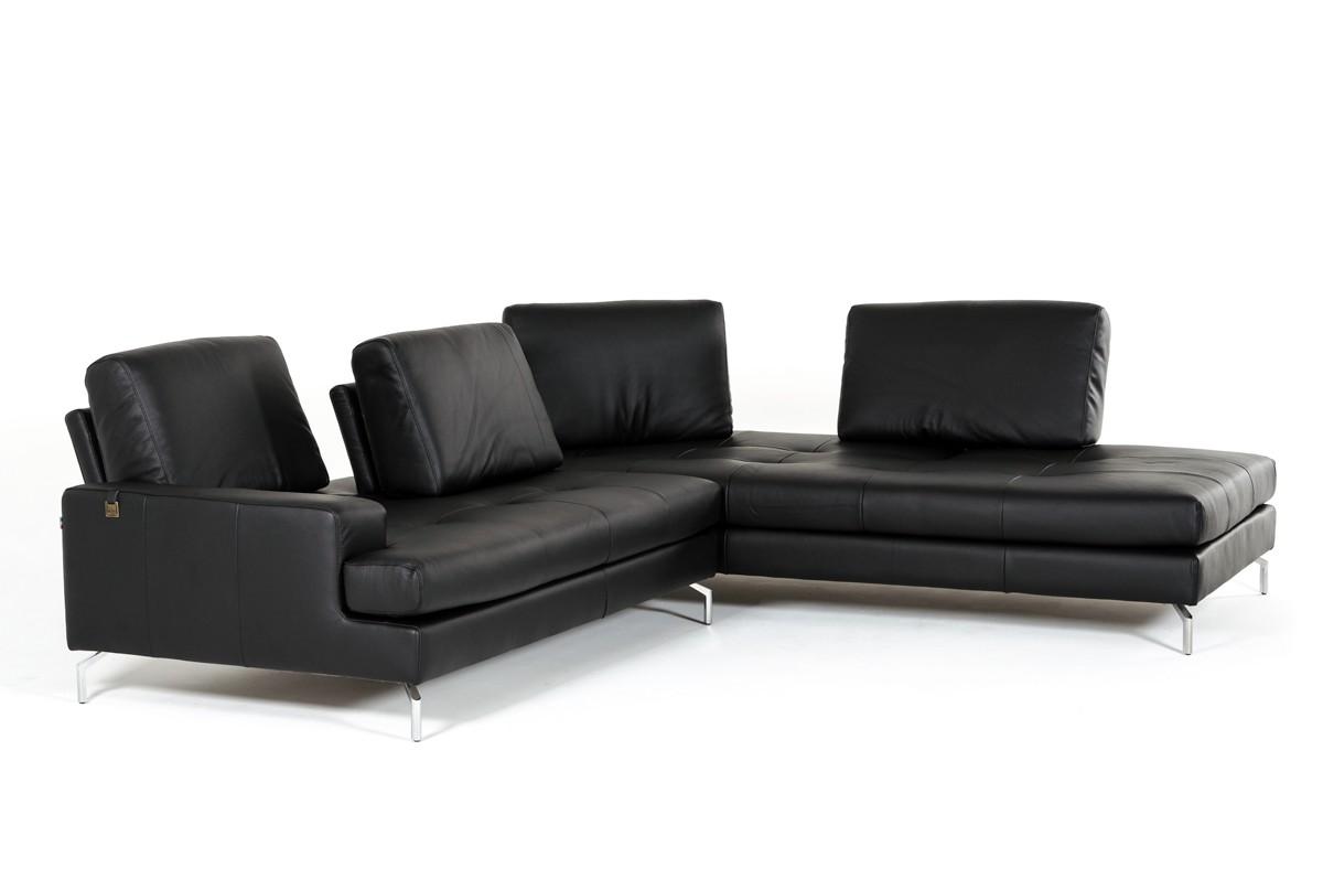 

    
Black Full Genuine Leather Sectional Sofa RIGHT VIG Estro Salotti Voyager

