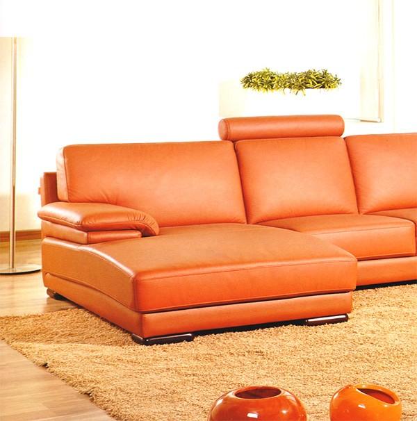 

        
VIG Furniture Divani Casa 2227 Sectional Sofa Orange Leather Match 00840729101165
