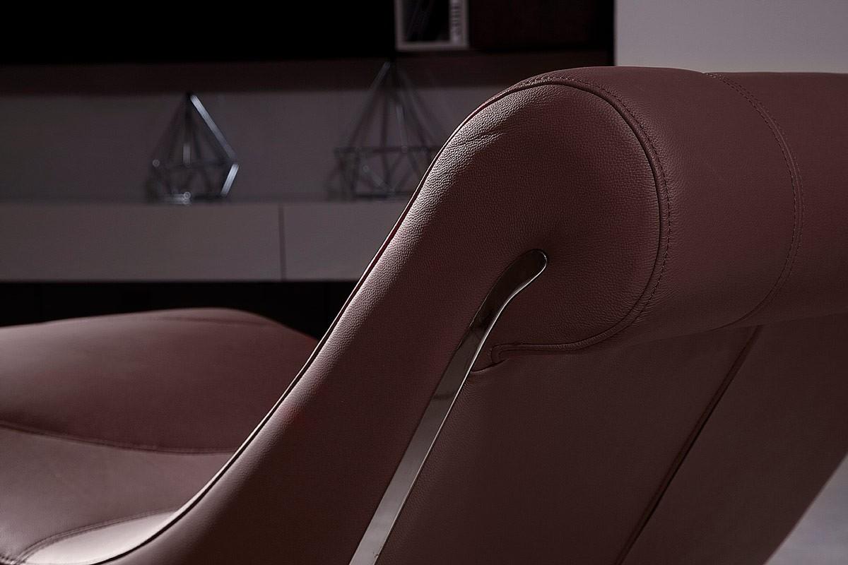 

    
Modern Brown Leather Lounge Chaise VIG Divani Casa Essen
