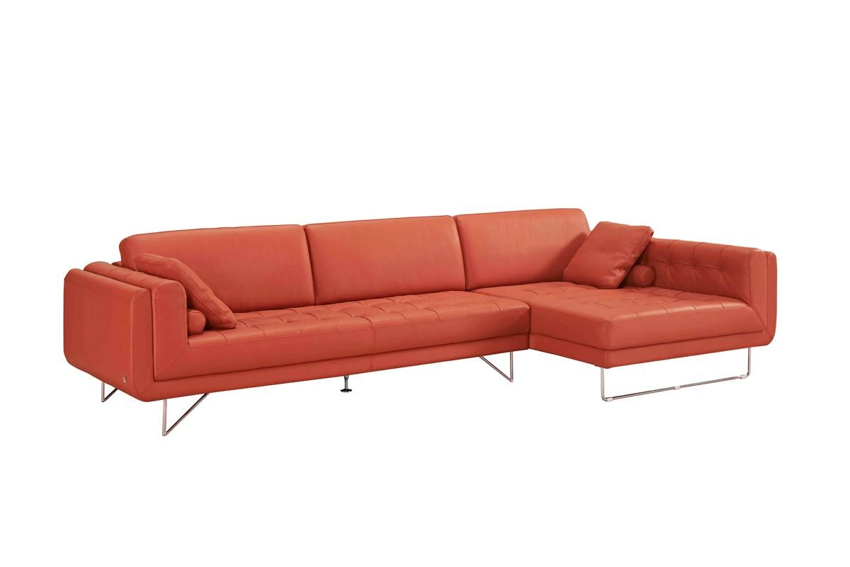 

    
VIG Furniture Divani Casa Katie Sectional Sofa Orange VGCA1585-ORG RHC
