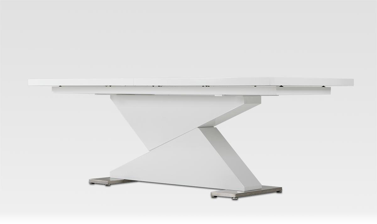 

    
Glossy White Lacquer Extendable Dining Table VIG Modrest Bono "Z"  Modern
