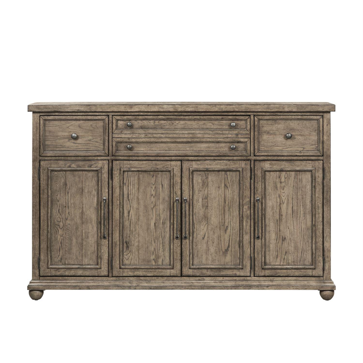 

    
Barley Brown Finish w/ Saw Cut Hewning Buffet Harvest Home (779-DR) Liberty Furniture
