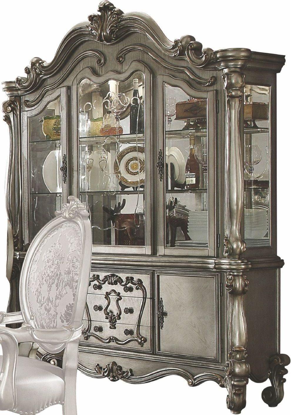 

    
Acme Furniture Versailles-66824 China Cabinet Platinum/Antique/Silver Versailles-66824
