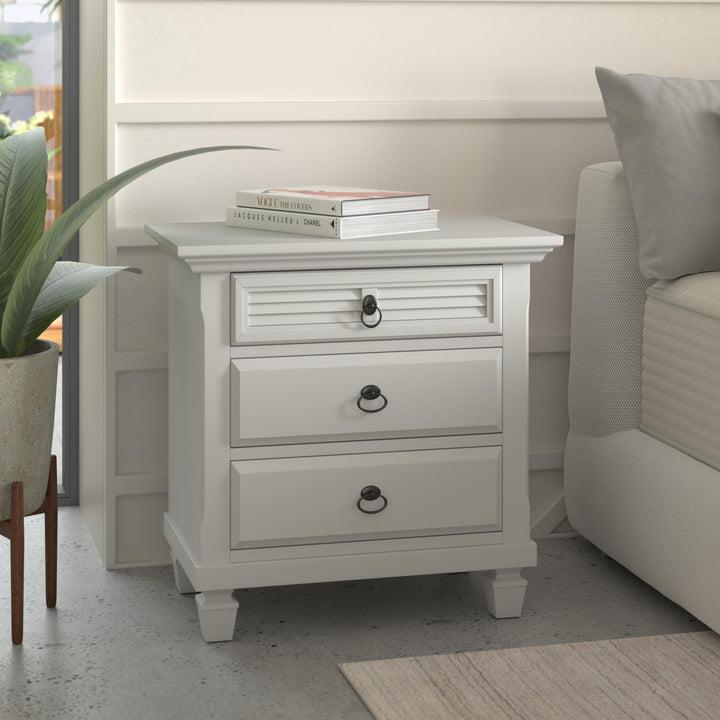 

    
Alpine Furniture WINCHESTER Panel Bedroom Set White 1306CK-Set-3

