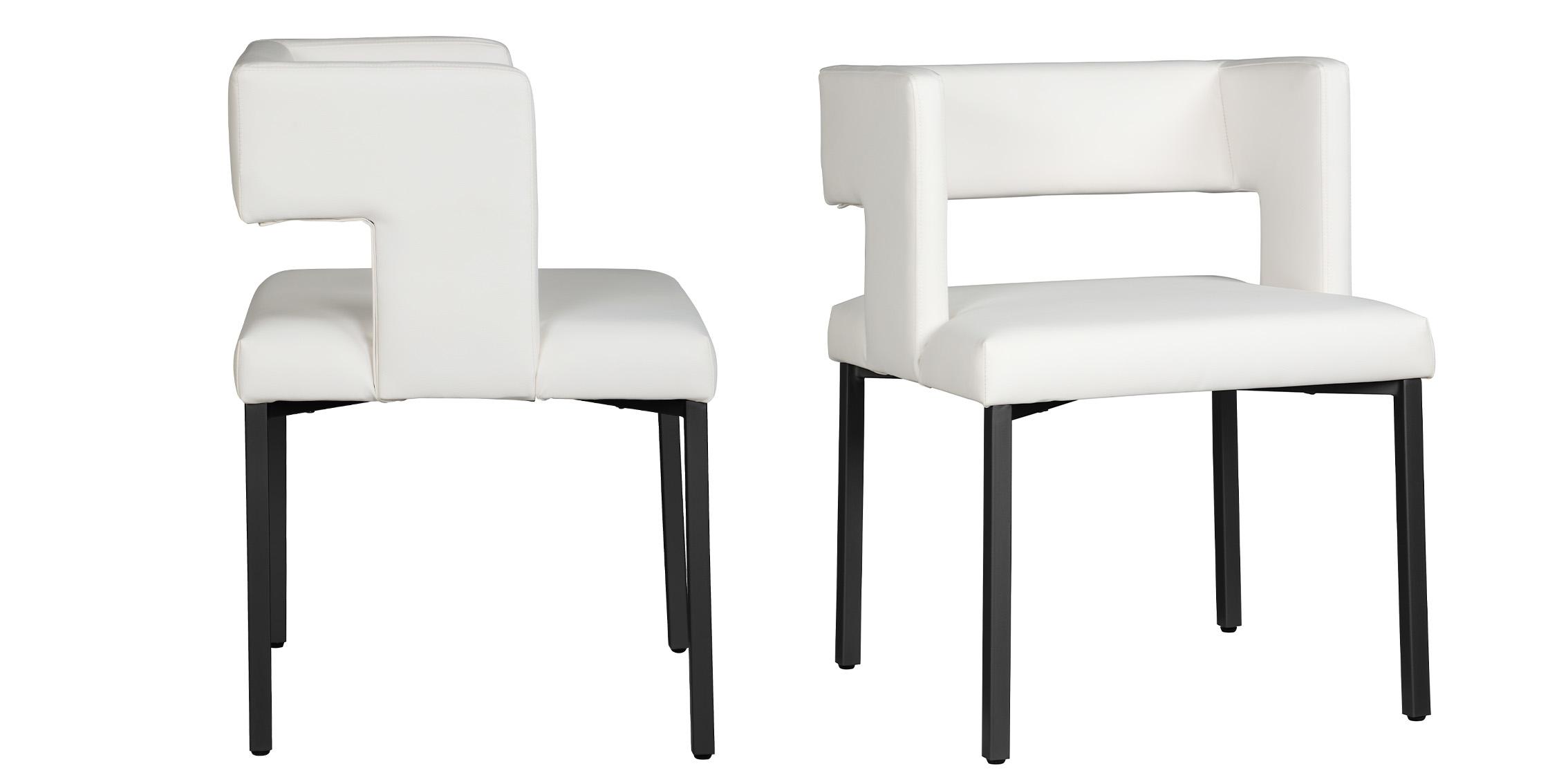 

        
Meridian Furniture CALEB 968White-C Dining Chair Set White/Black Faux Leather 753359806228
