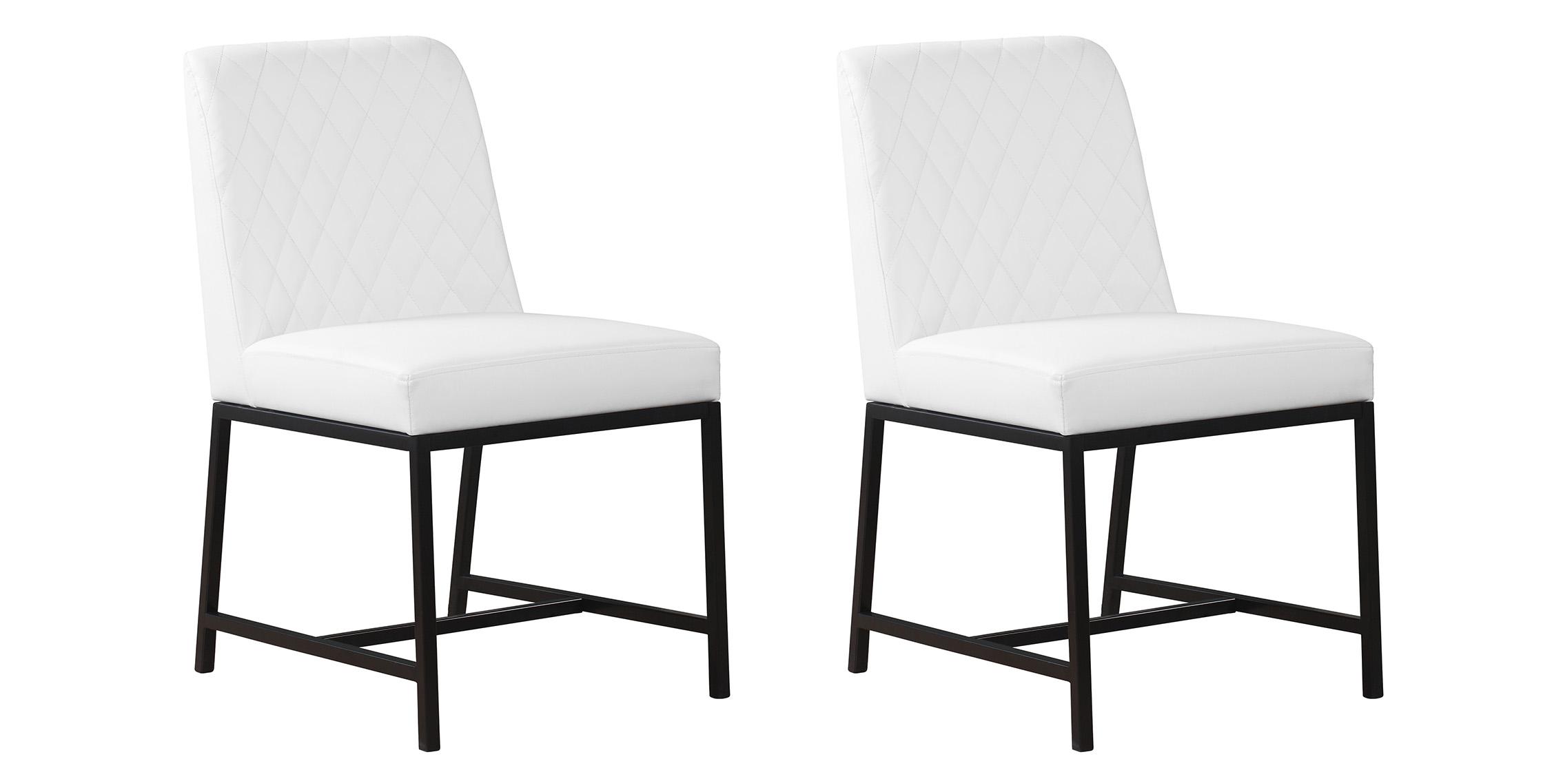Contemporary, Modern Dining Chair Set BRYCE 918White-C 918White-C-Set-2 in White Faux Leather