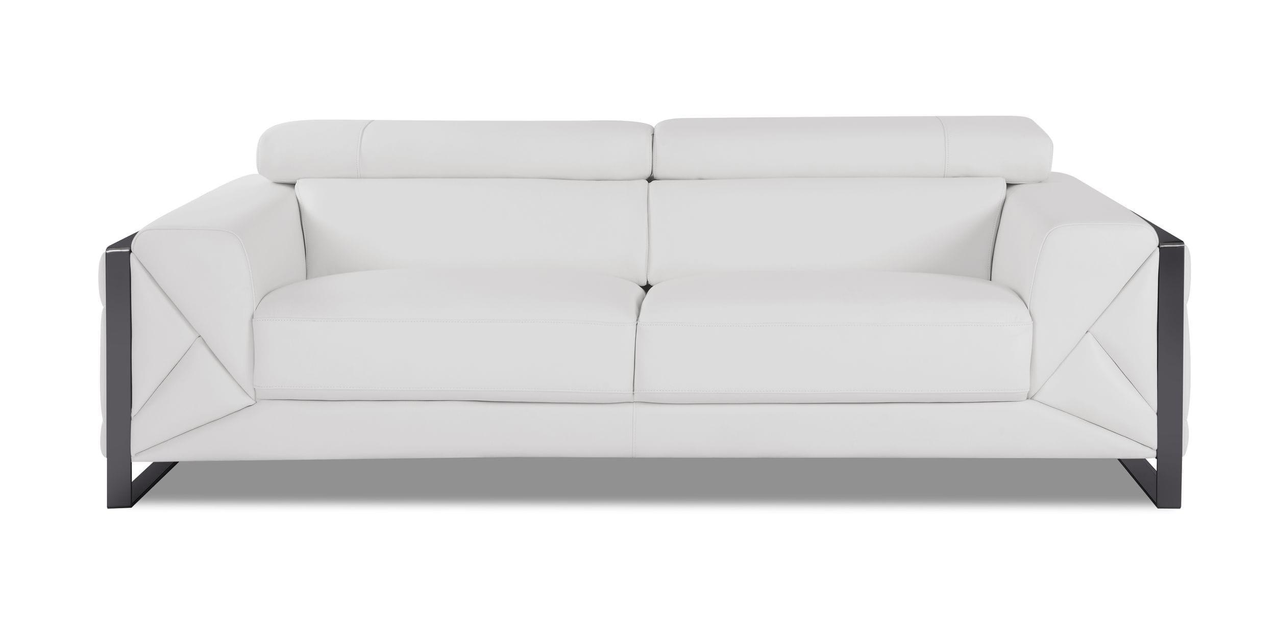 

    
White Genuine Italian Leather Sofa Modern Global United 903
