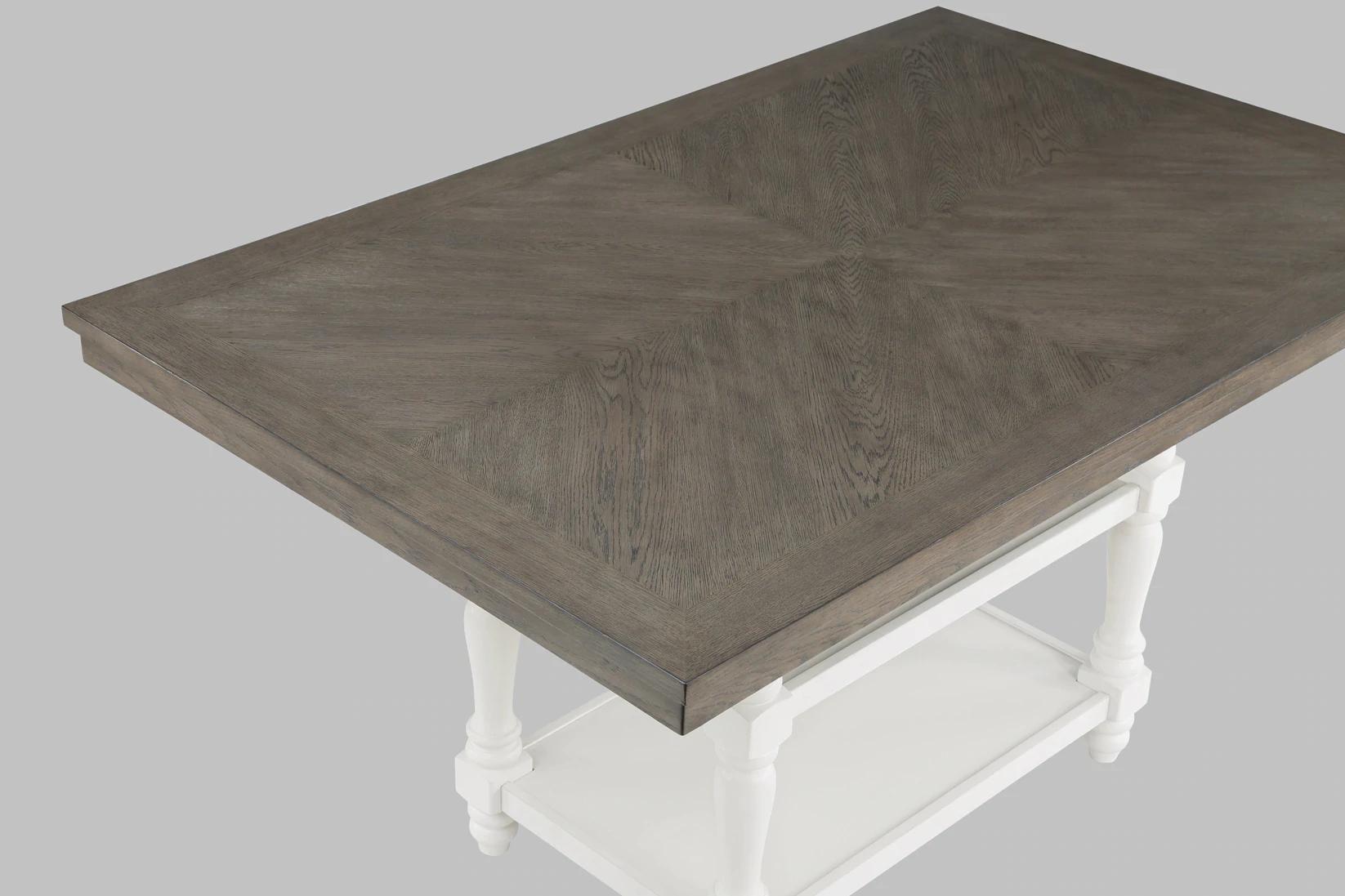 

    
Crown Mark Langley Counter Height Table White and Gray 2766CG-T-4266

