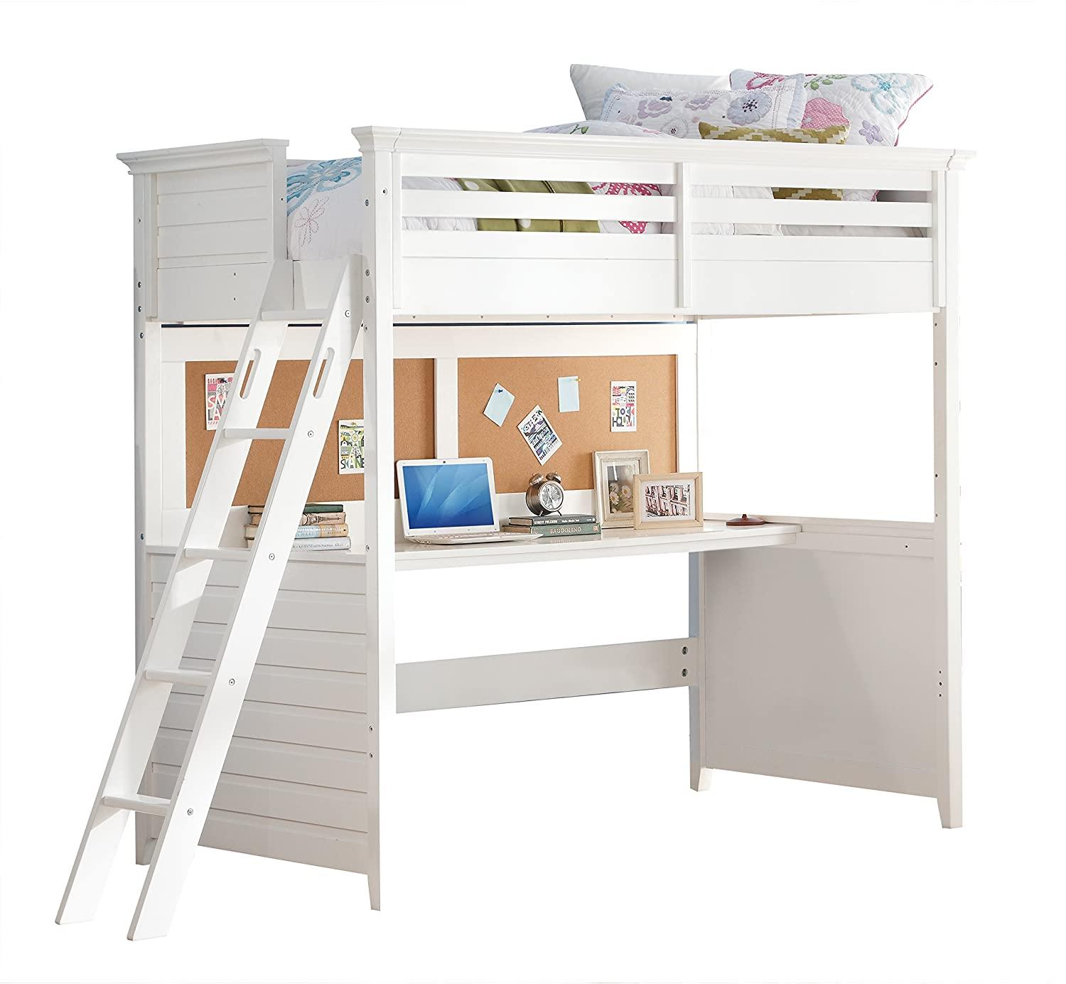 Transitional Loft Bed Lacey 37670 in White 