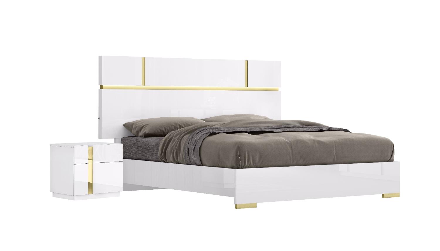Contemporary, Modern Bedroom Set Kyoto 19974-Q-3pcs in White 