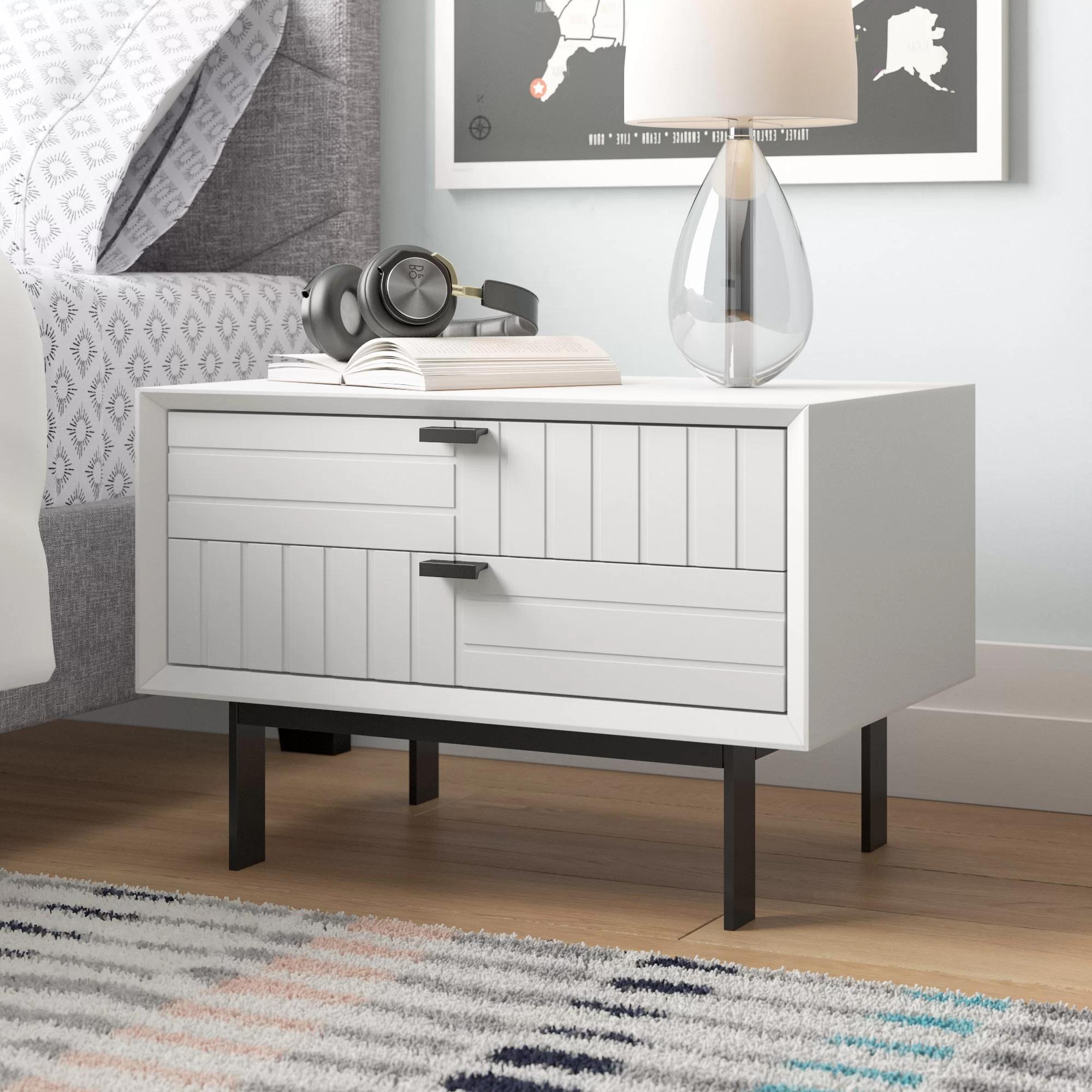 Contemporary, Modern Nightstand Set Valencia VGMABR-76-NS in Gray 