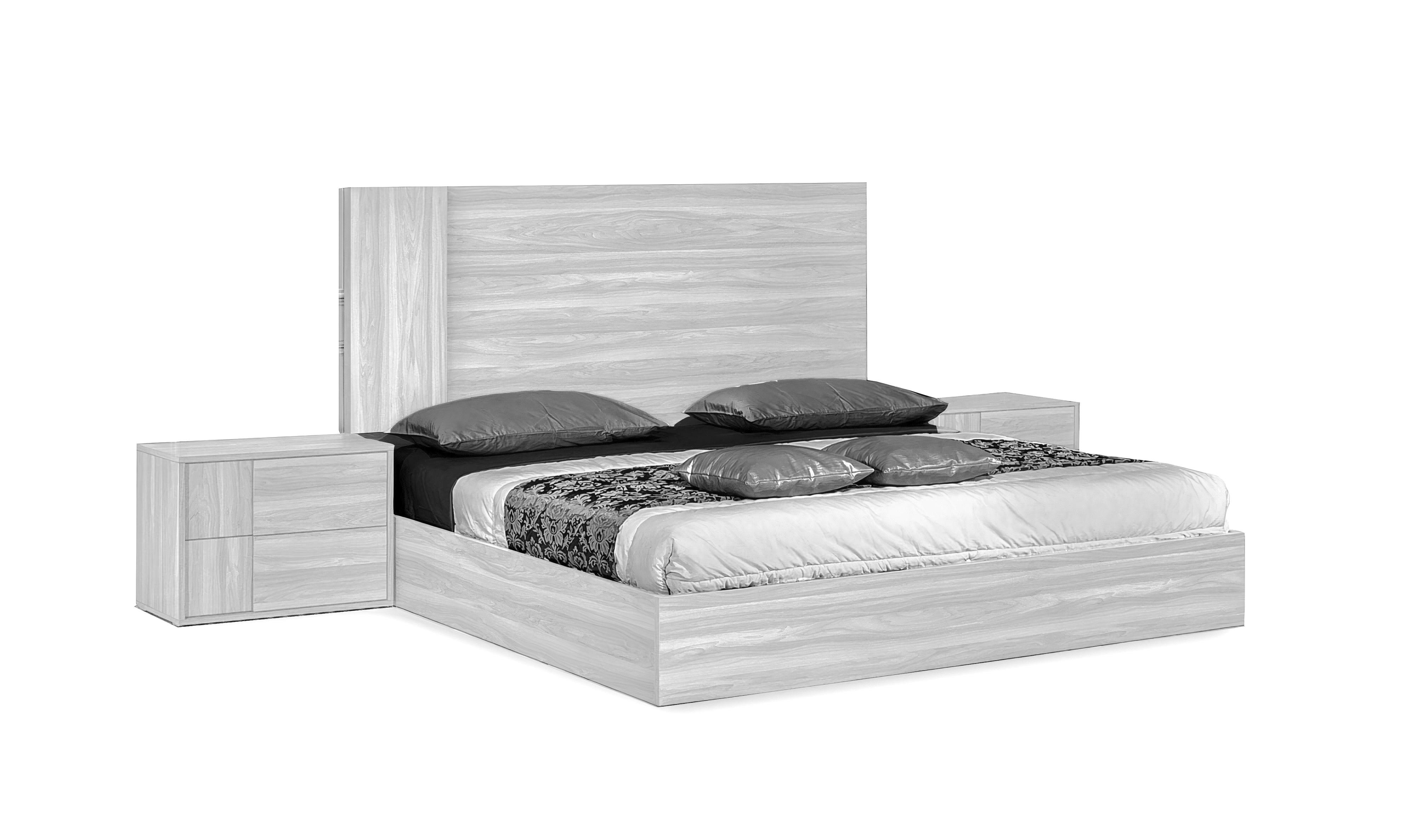 Contemporary, Modern Panel Bed Asus VGACASUS-WHT-BED in White 