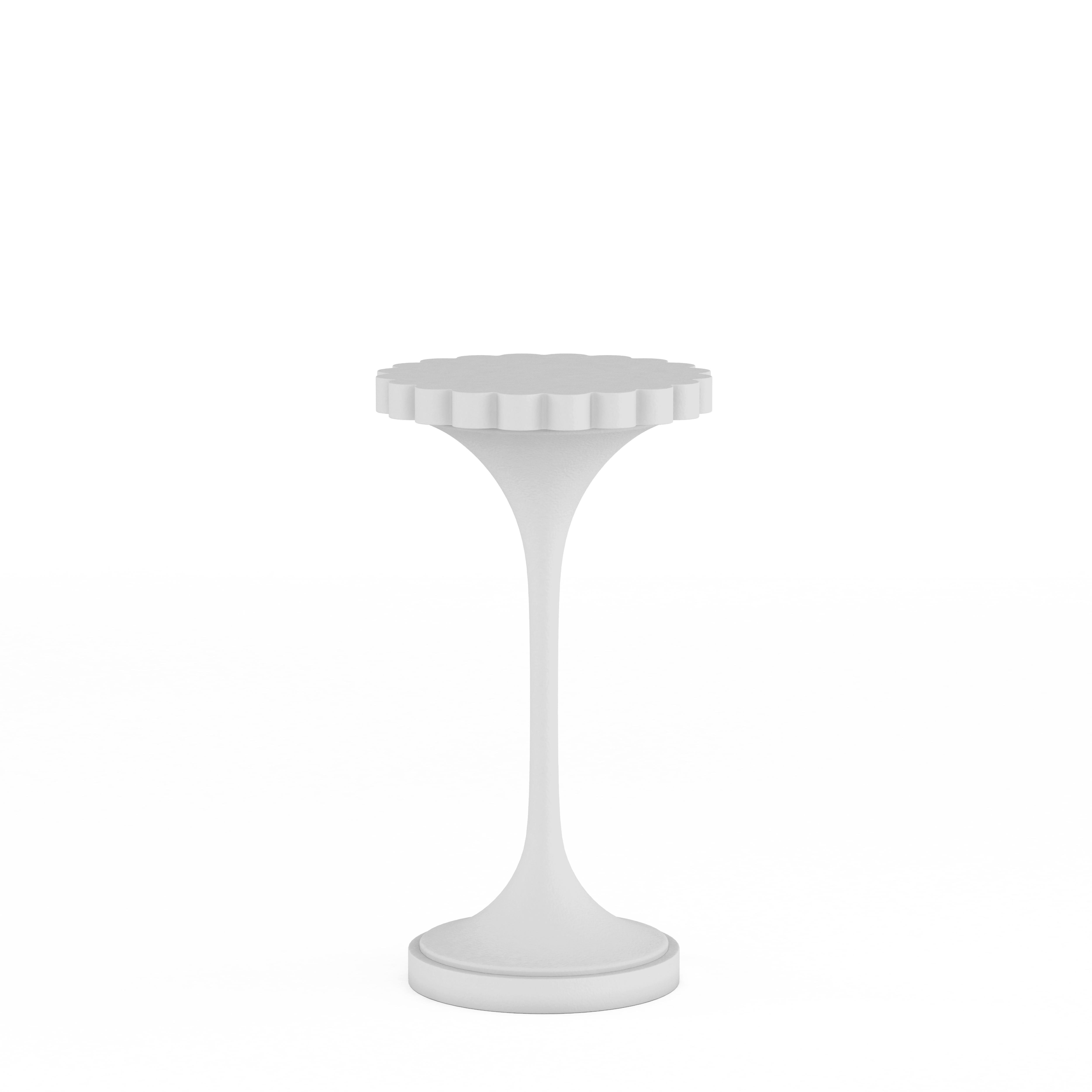 Modern, Classic, Traditional Accent Table Somerton 303309-0017 in White, Beige 