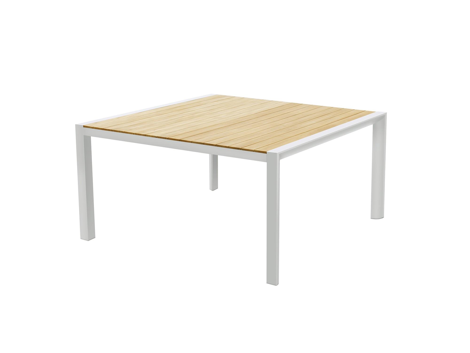 

    
Outdoor Square Dining Table White Teak Wood Top WhiteLine Cannes DT1535S-WHT
