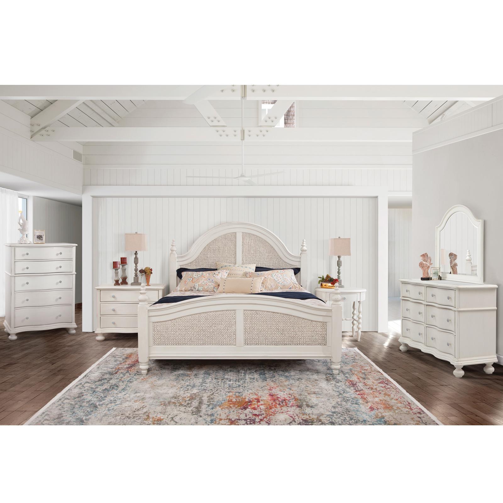 

    
White Woven Panel Bedroom Set 3Pcs Rodanthe 3910-QWOWO-3PC American Woodcrafters
