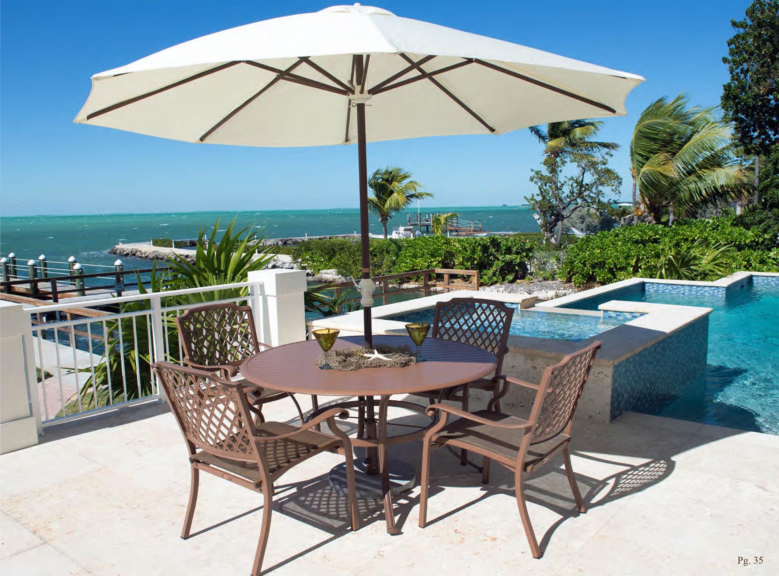 Island Breeze Aluminum 42" Round Table PJO-1001-ESP-42 Panama Jack – buy online on NY Furniture Outlet