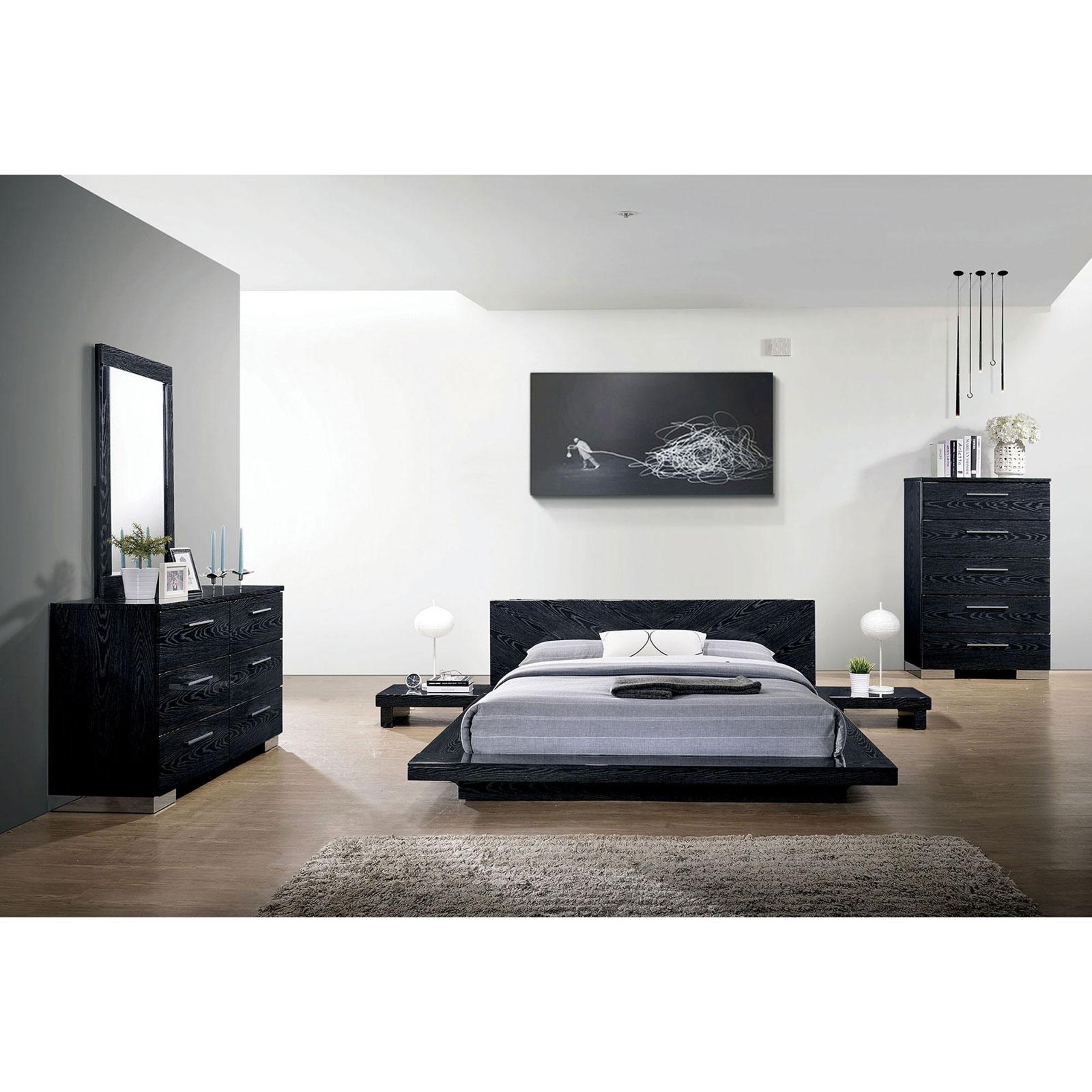 Contemporary Wood California King Platform Bed In Black Christie By Foa Group Buy Online On Ny
