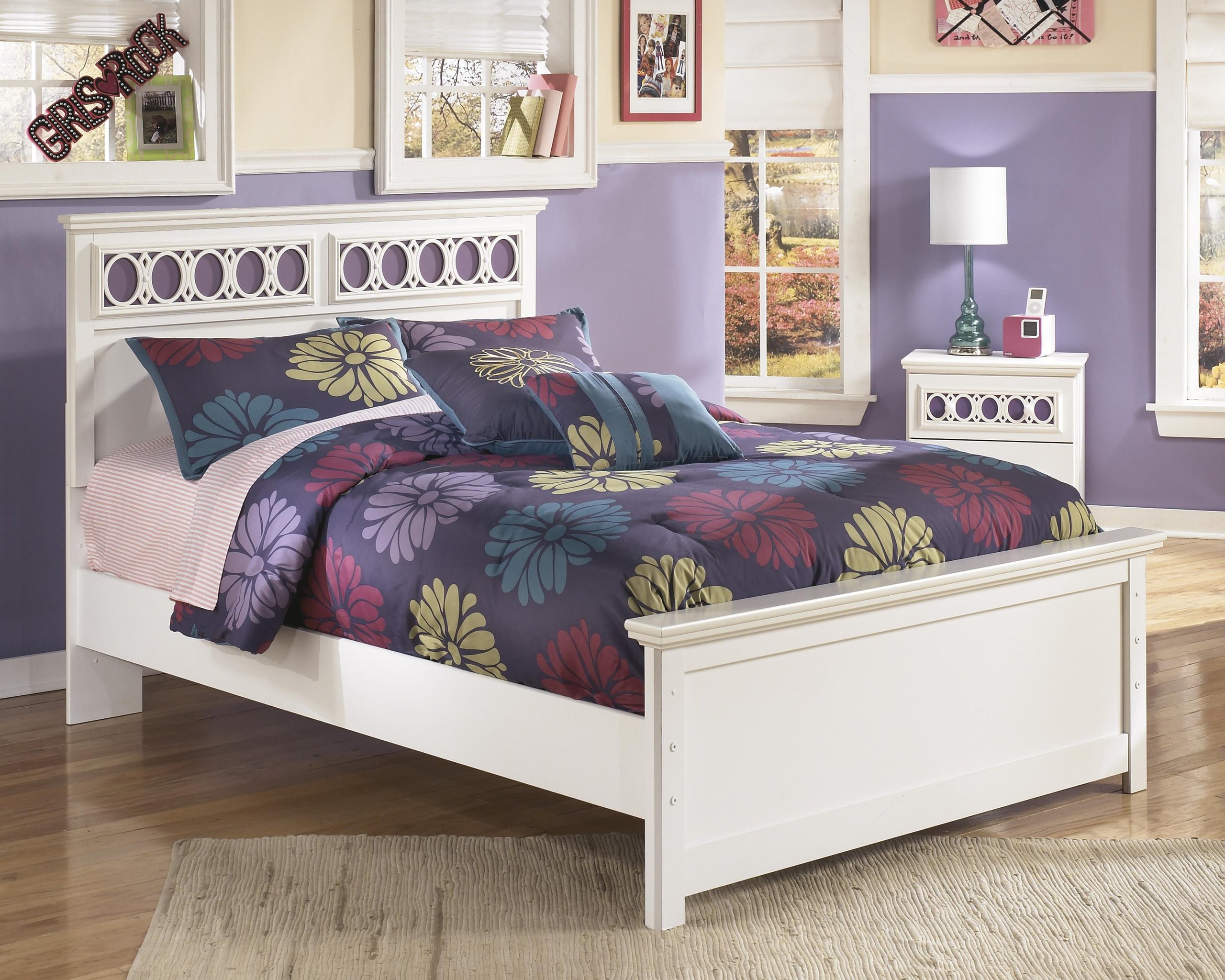Ashley Zayley B131 Full Size Panel Bedroom Set 3pcs In White Buy Online On Ny Furniture Outlet 8558