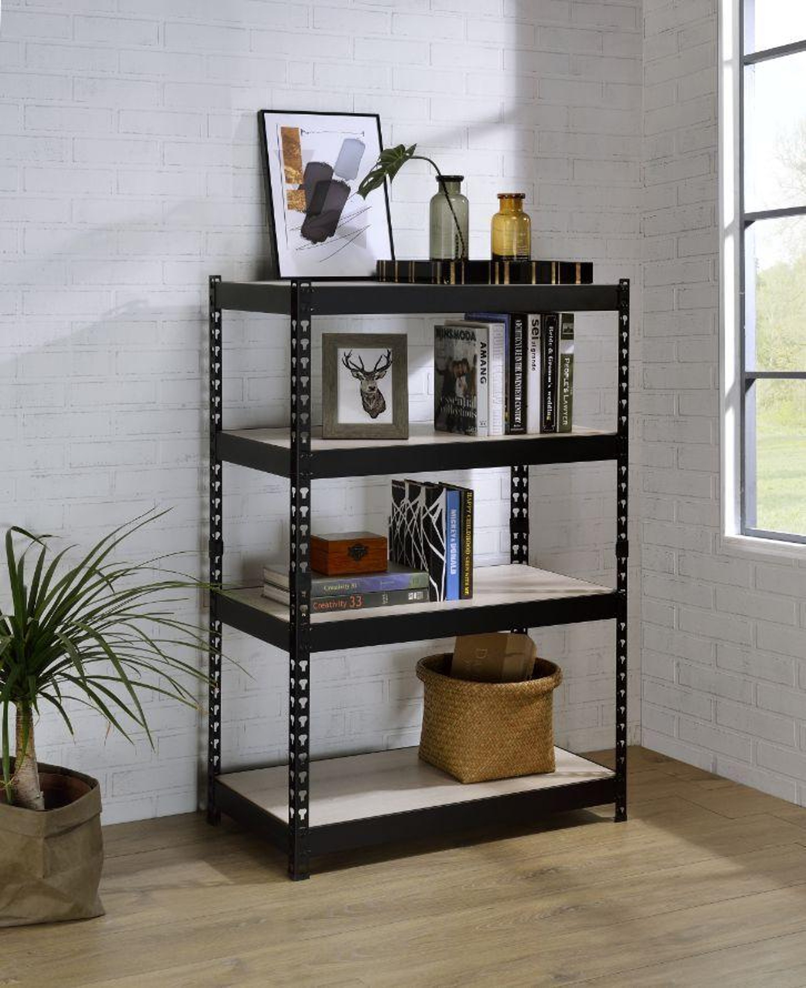 VIG Modrest Timber Modern Walnut Bookcase Contemporary – buy online on ...