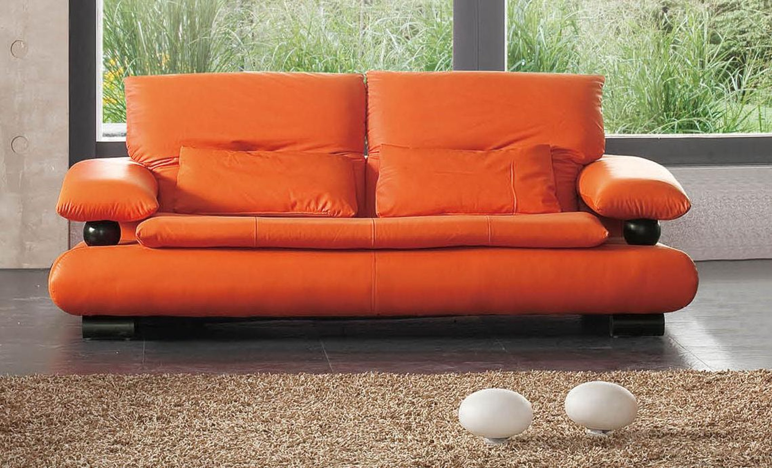 Verwaarlozing Alfabet oplichter Orange Italian Leather Living Room Sofa Set 3Pcs Contemporary ESF 410 – buy  online on NY Furniture Outlet