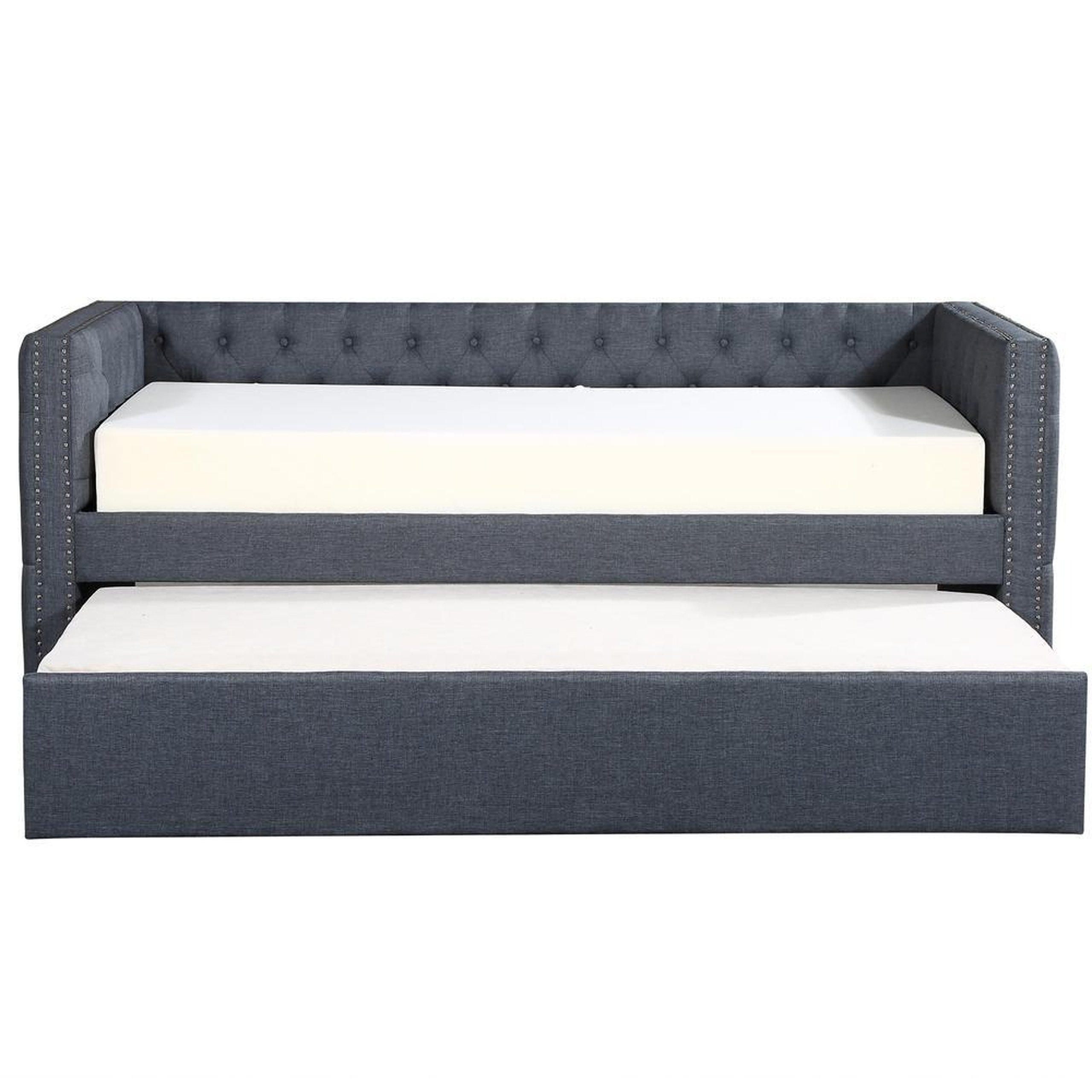 Modern Gray Fabric Daybed w/ Trundle by Crown Mark Trina 5335GY-SET ...