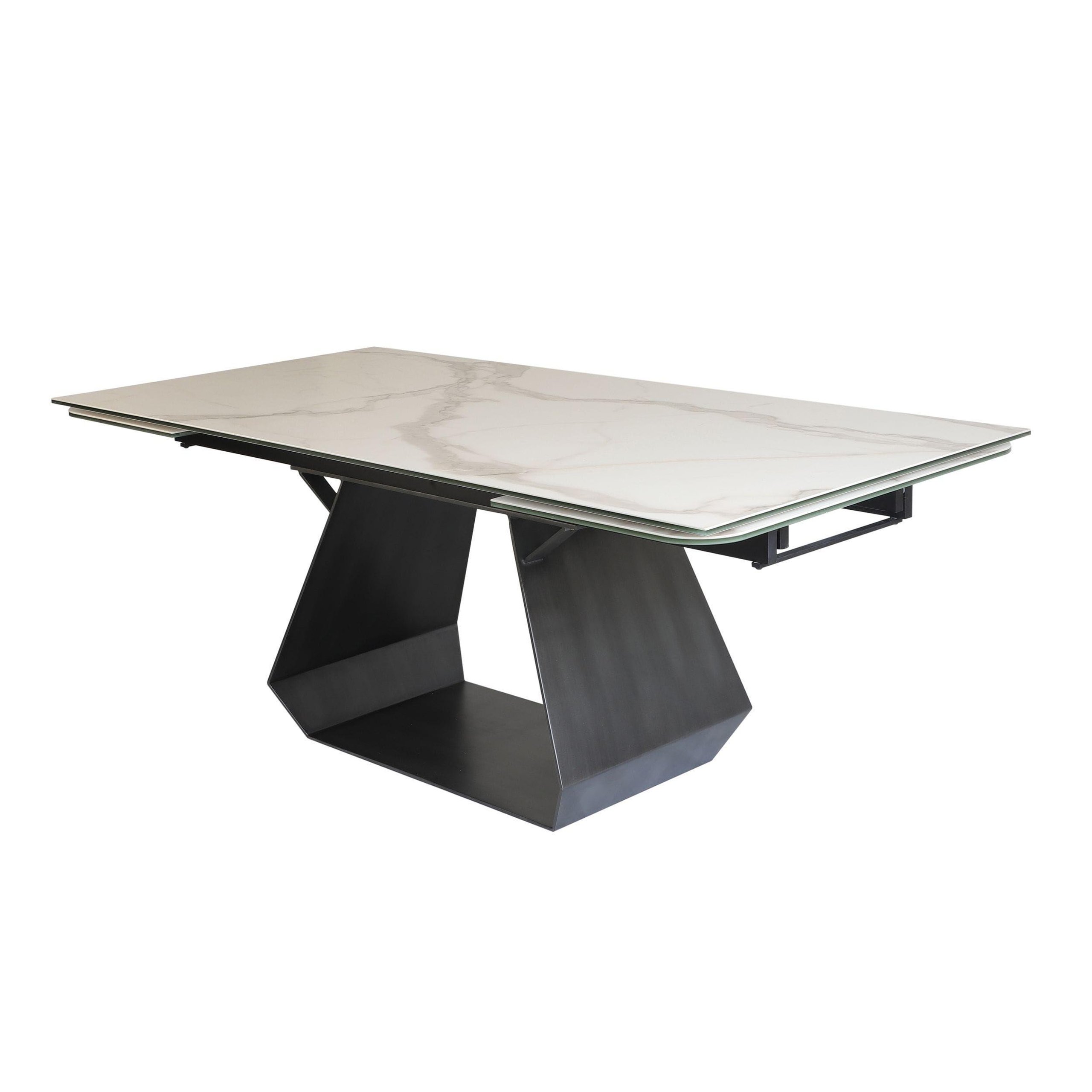 Walnut Dining Table Steel Base VIG Modrest Gala Contemporary Modern ...