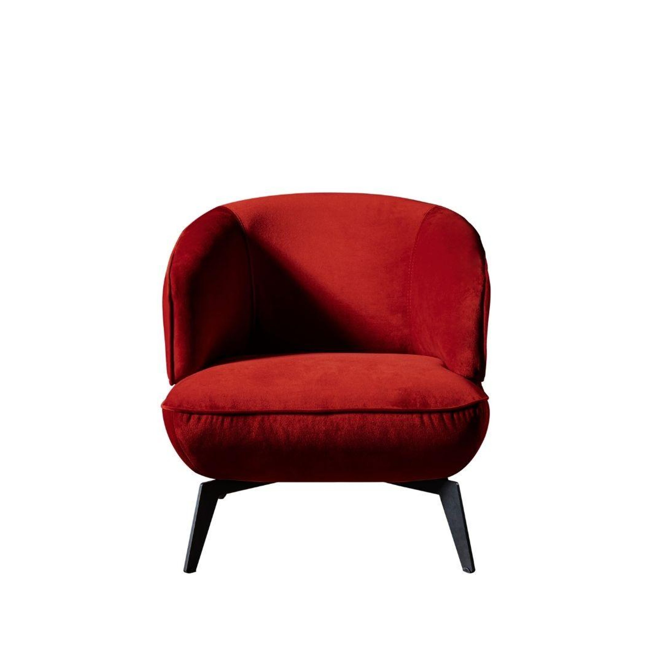 Glam Black Velvet Arm Chair 633Black Naomi Meridian Modern Contemporary ...