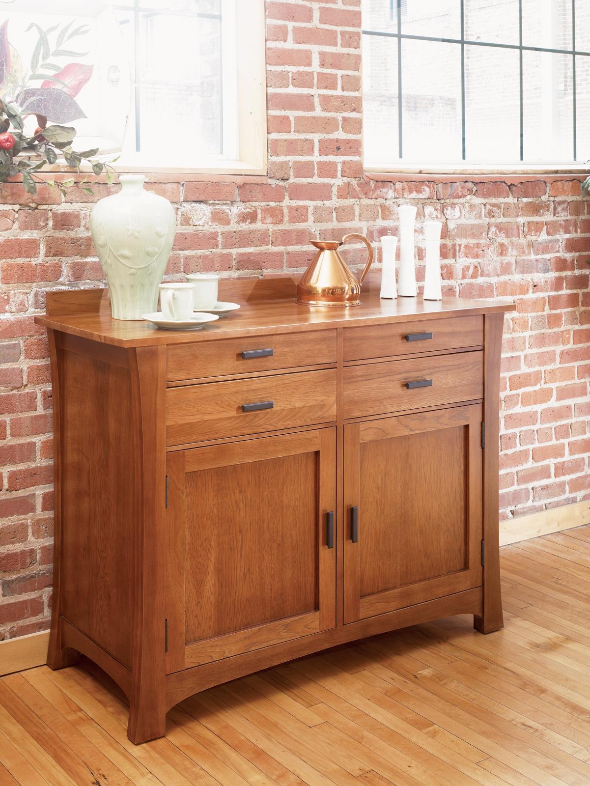

    
2-Door Sideboard Amber Solid Hardwood CATAM9010 A-America Cattail Bungalow
