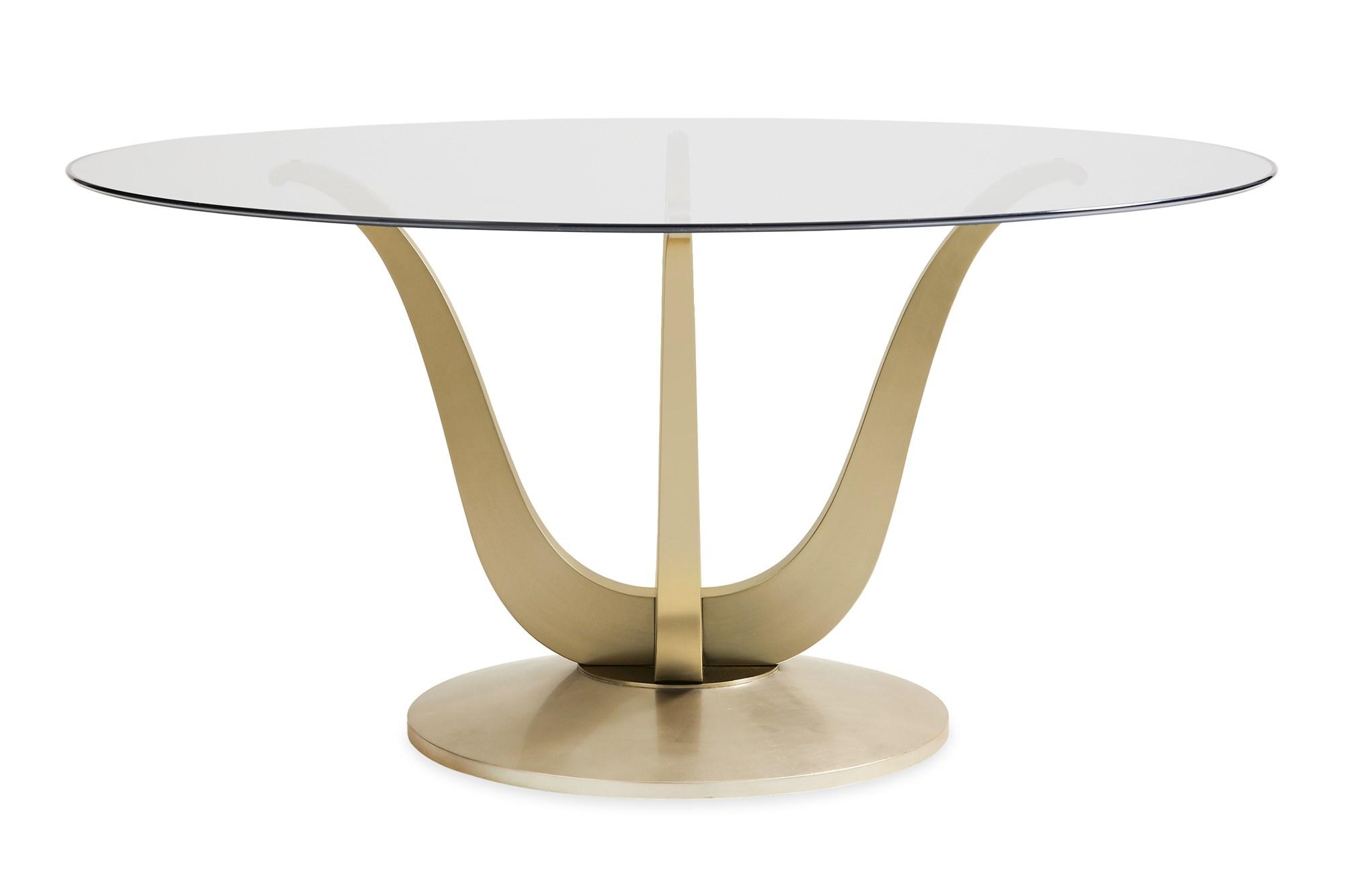 

    
Caracole ROUNDING UP Dining Table Set Golden Beige CLA-018-204-Set-5
