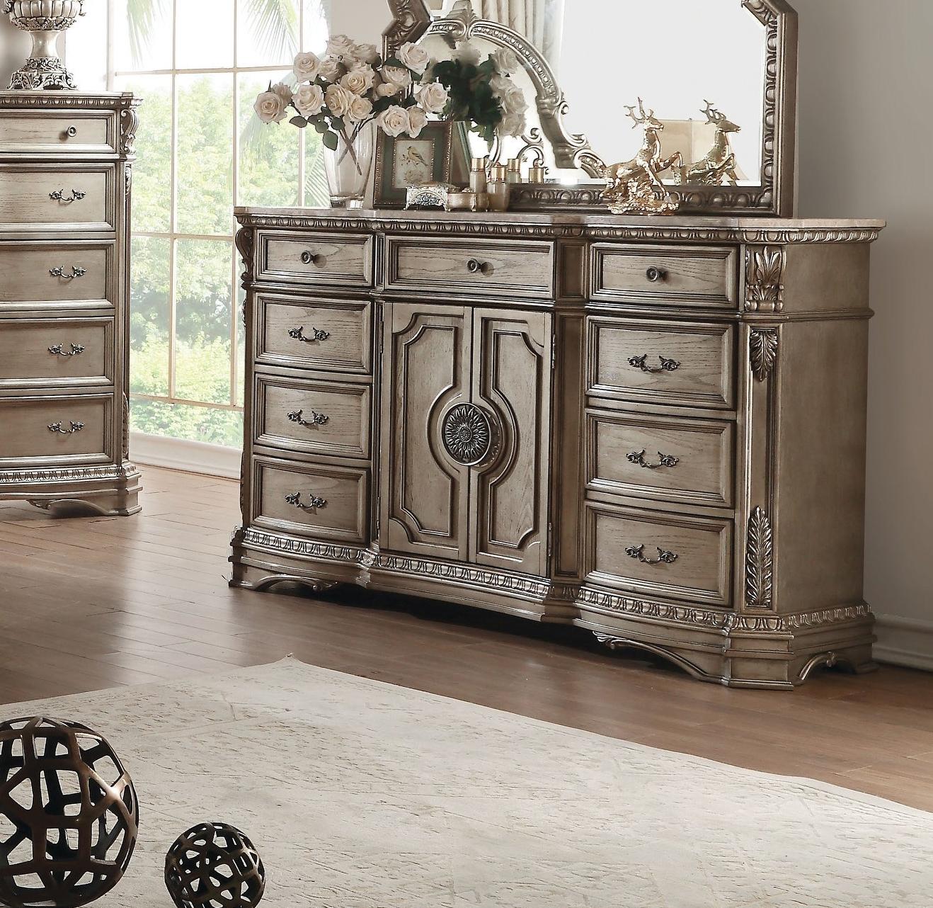 Classic, Traditional Combo Dresser Northville Northville-26937 in Antique, Champagne 