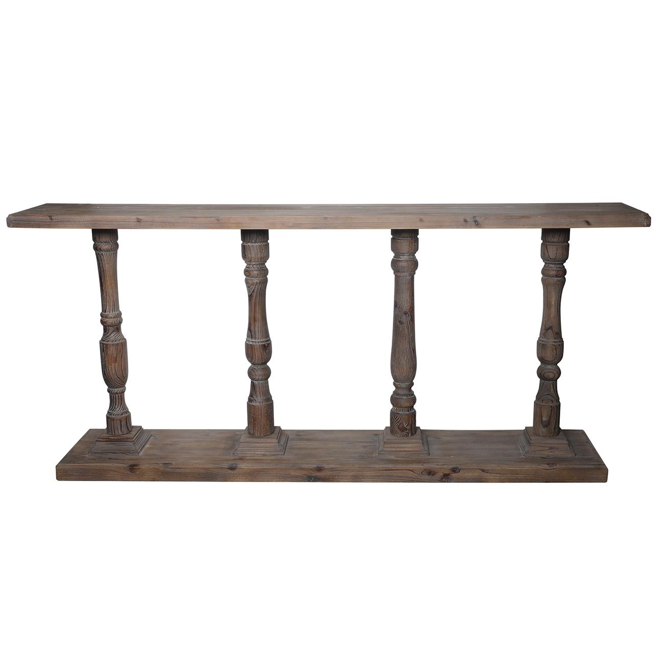 

    
A&B Home 40839  Traditional Natural Wood Finish Altar Console Table
