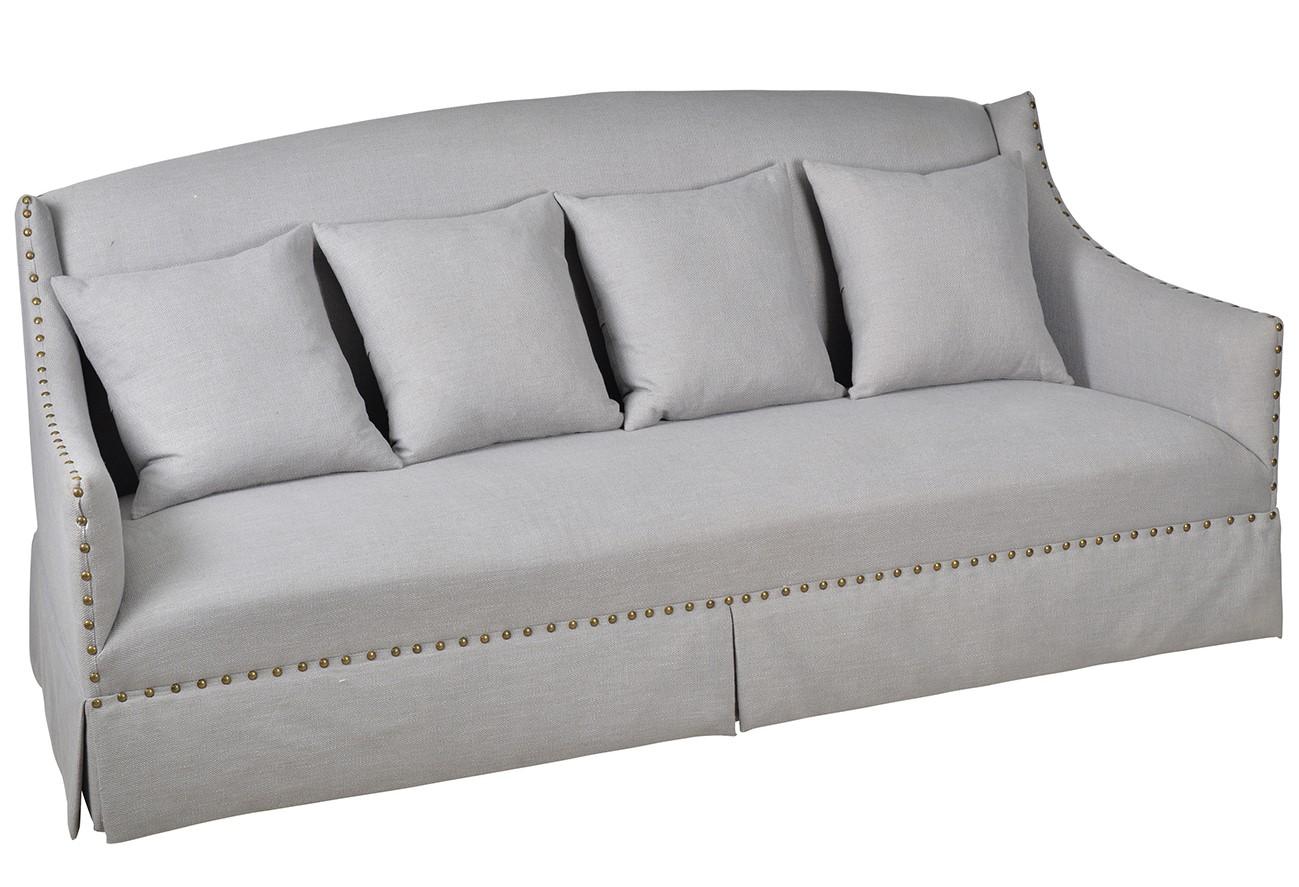 Contemporary, Modern Sofa Pampa 41899-Sofa in Light Gray Polyester