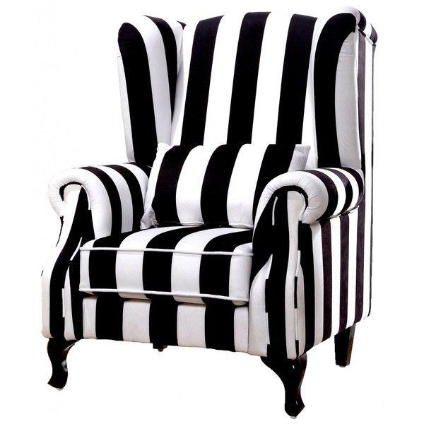 

    
A&B Home 43280 Modern Black & White Stripe Fabric Dark Wood Legs Armchair 2Pcs
