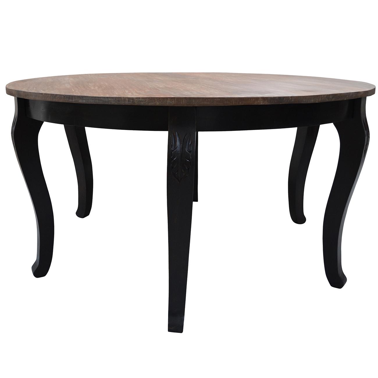 

    
A&B Home AV41054 Traditional Brown Natural Wood Black Finish Round Dining Table
