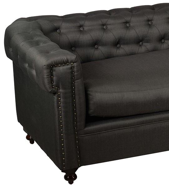 

    
A&B Home AV41907 Contemporary Black Fabric Upholstery Living Room Sofa

