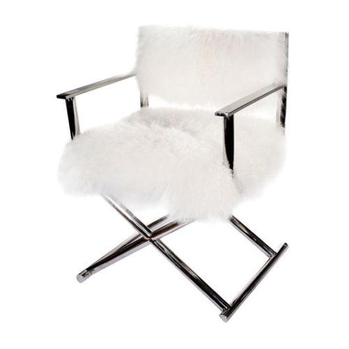 

    
A&B Home KIF39513 Modern White Mongolian Fur Stainless Steel Legs Armchair
