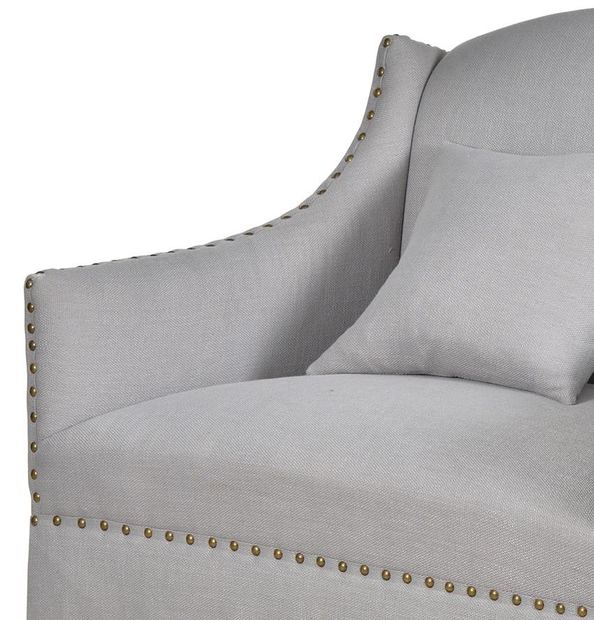 

    
A&B Home Pampa Modern Light Grey Fabric Upholstery Accent Chair w/Pillow
