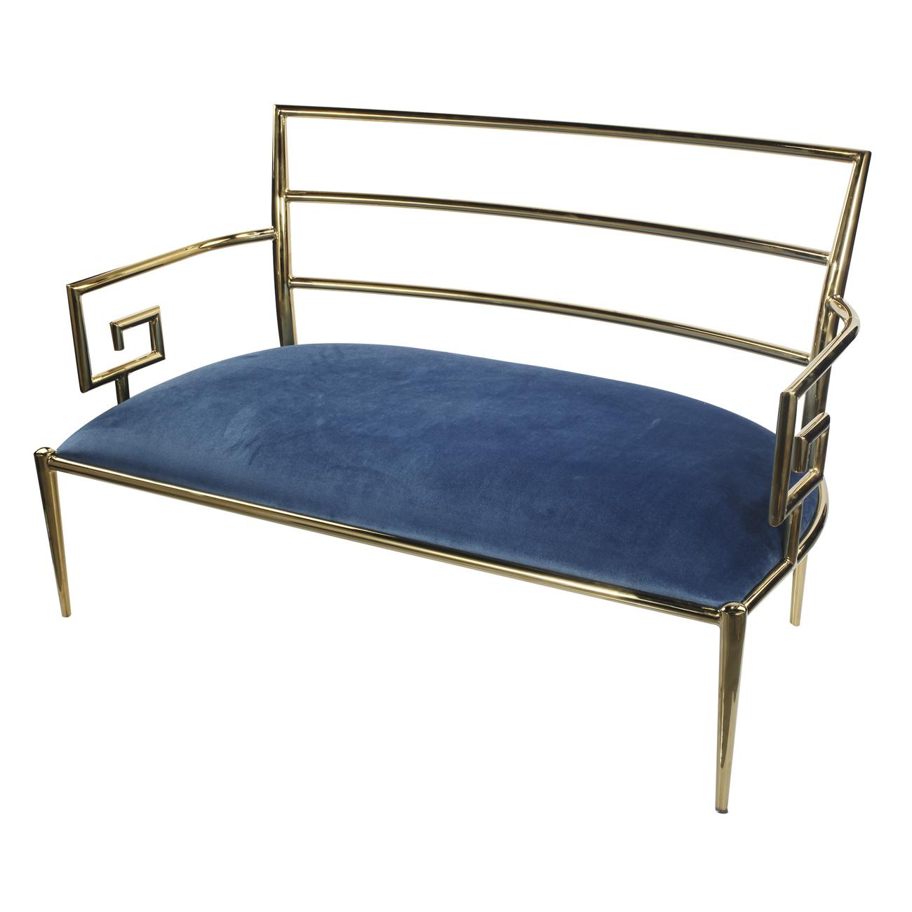

    
A&B Home Rhodes Modern Blue Velvet Fabric Stainless Steel Base Cafe Accent Bench
