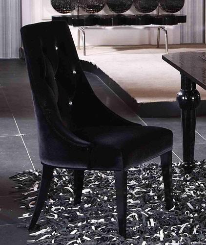 

        
VIG Furniture A&amp;X Charlotte Dining Chair Set Black Velour Fabric 00840729144094
