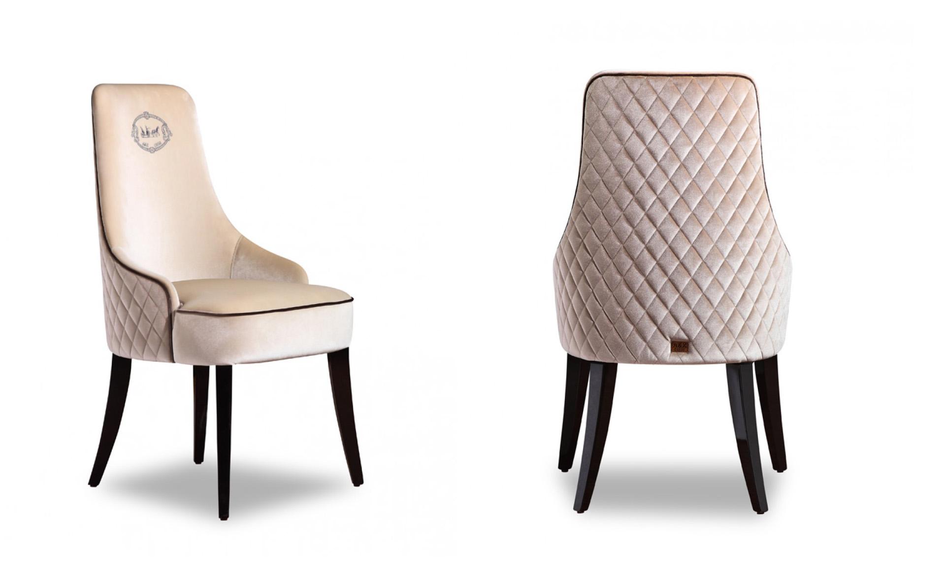 Modern, Classic Dining Chair Set Talin VGUNCC020-2pcs in Off-White Fabric