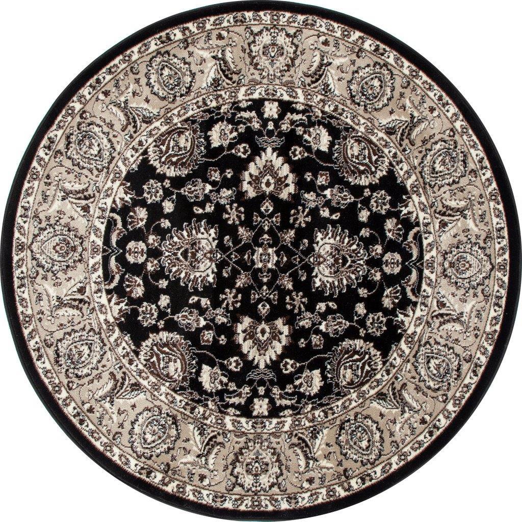 

    
Aberdeen Accustomed Black 5 ft. 3 in. Round Area Rug by Art Carpet
