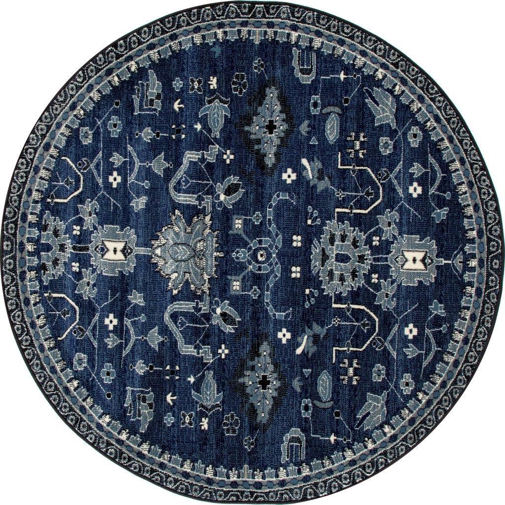 

    
Aberdeen Oasis Blue 5 ft. 3 in. Round Area Rug by Art Carpet
